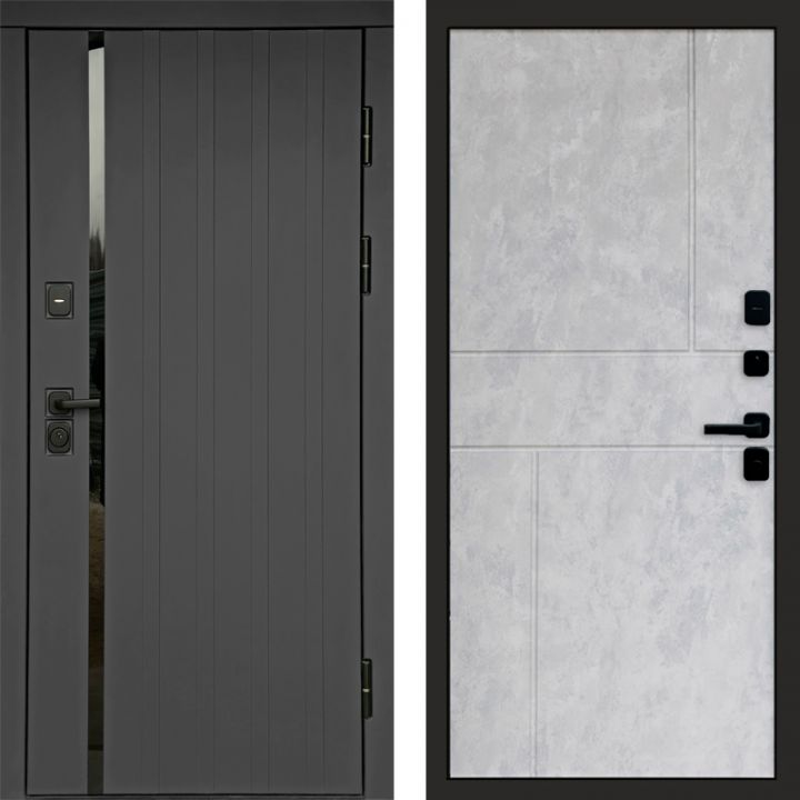 Входная дверь Termo-door Роял Графит - Горизонт Бетон светлый