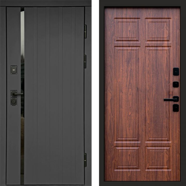 Входная дверь Termo-door Роял Графит - Орех премиум