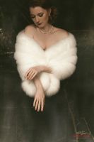 Cвадебный меховой палантин