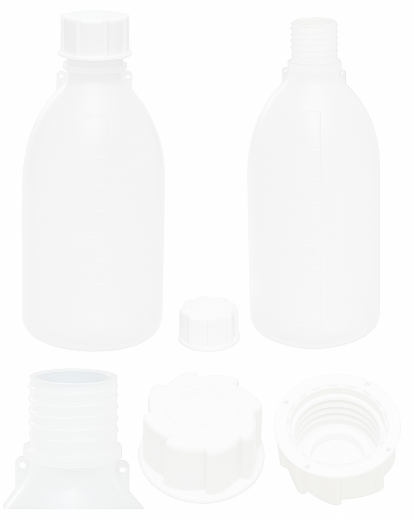 Бутылка, 1000 мл, ПП, узкое горло, градуированная, Kartell