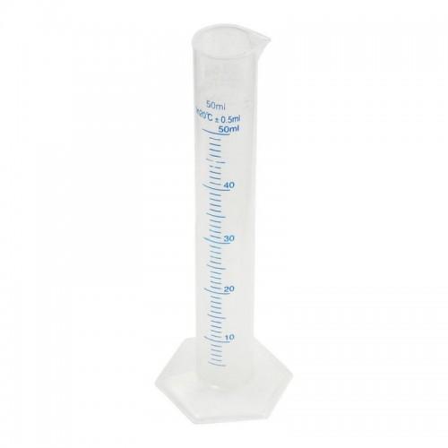 Цилиндр мерный, 50 мл, синяя шкала, полипропилен