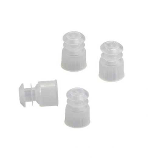 Пробки для пробирок диаметром 12 мм, пэт, бесцветные, 1000 шт/упак