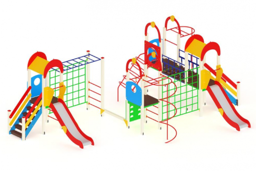 Детский игровой комплекс Дворик детства  Горка 1200 9080х5670х3000