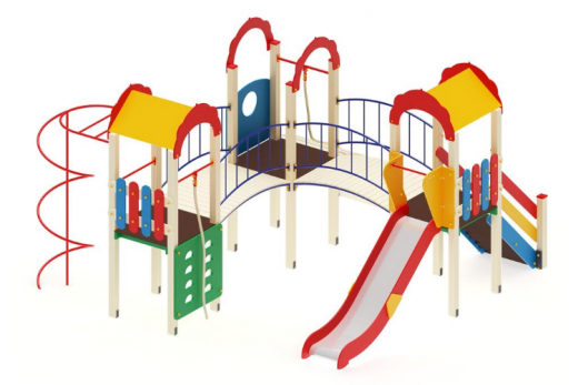 Детский игровой комплекс Городок Горка 1200 4880х4780х3000