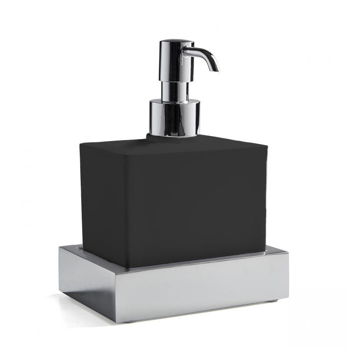 Изображение 3SC SK 3.0 Дозатор настольный, композит Solid Surface, цвет: чёрный/хром