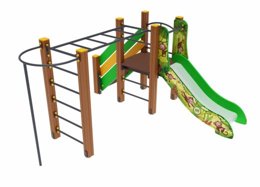 Детский игровой комплекс Карапуз Горка 750 2880х2730х1500