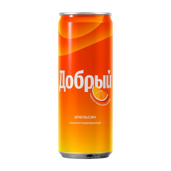 Лимонад «Добрый» Апельсин (ж/б) 0,33л