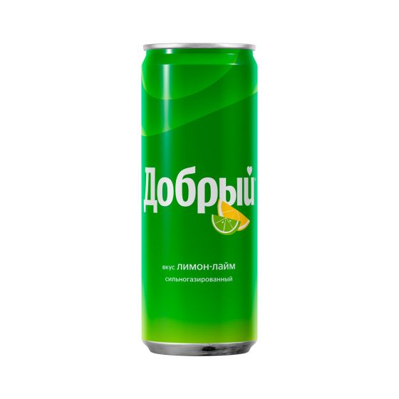 Лимонад «Добрый» Лимон-лайм (ж/б) 0,33л