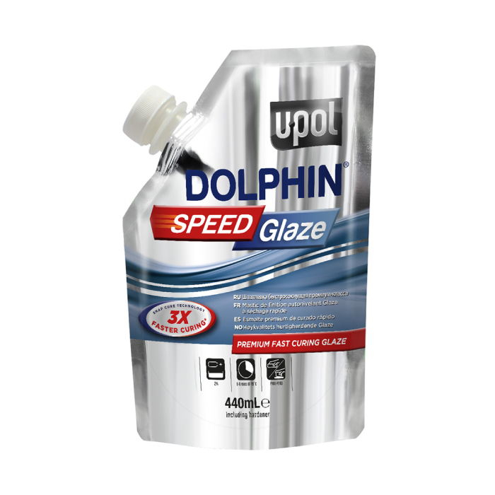 U-Pol DOLPHIN SPEED GLAZE Шпатлевка Быстросохнущая Самовыравнивающаяся