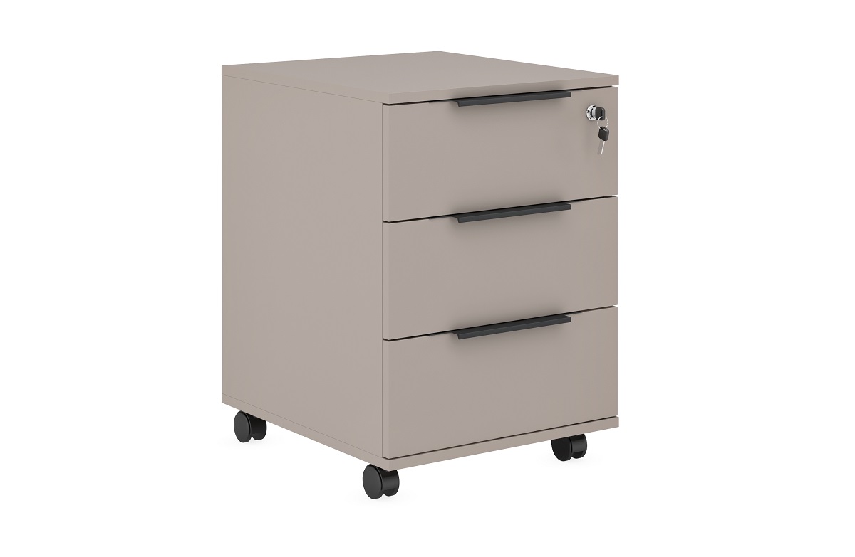 Тумба с 3 ящиками на колёсах