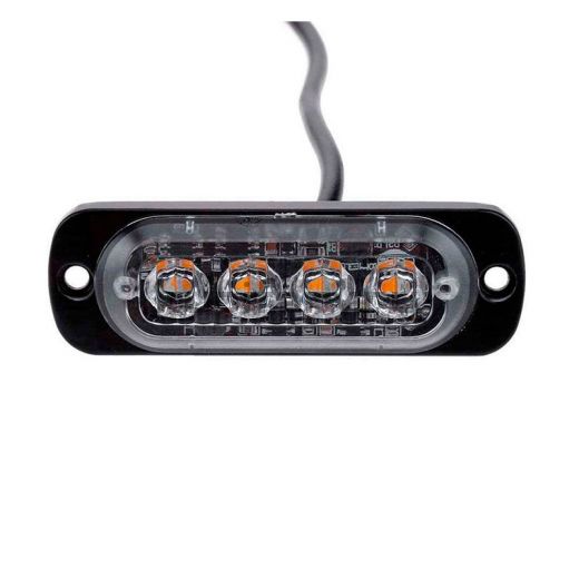 Светодиодный габарит 4 диода желтый 12-24V GB1575