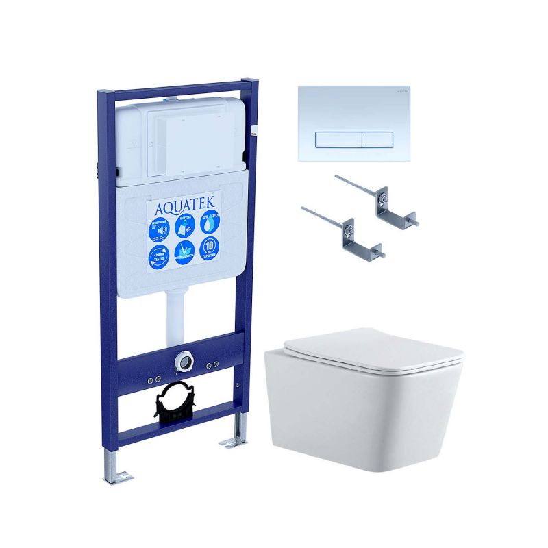 Комплект инсталляции с  подвесным унитазом и клавишей Aquatek SET AQUATEK ЛИБРА N KDI21