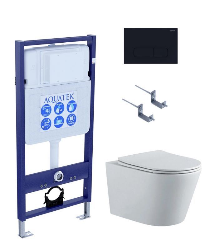 Комплект инсталляции с  подвесным унитазом и клавишей Aquatek SET AQUATEK ВЕГА-1905-017