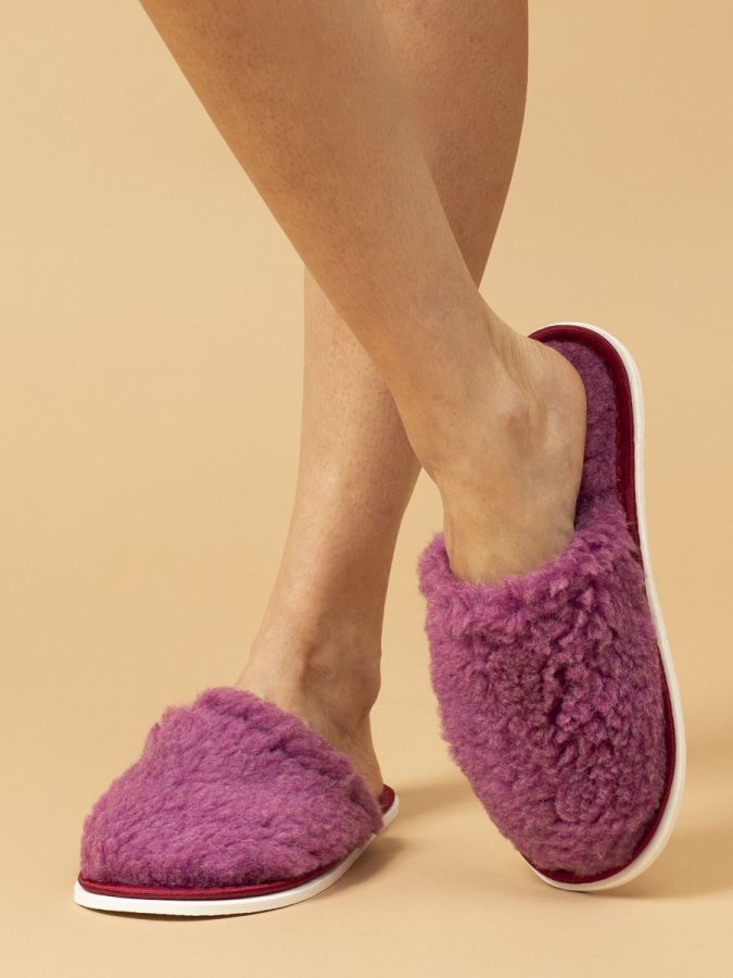 Тапочки домашние меховые С-6НШ/Тверьж-МР [лиловый]