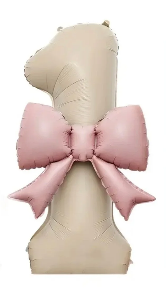 Цифра с фольгированным бантиком