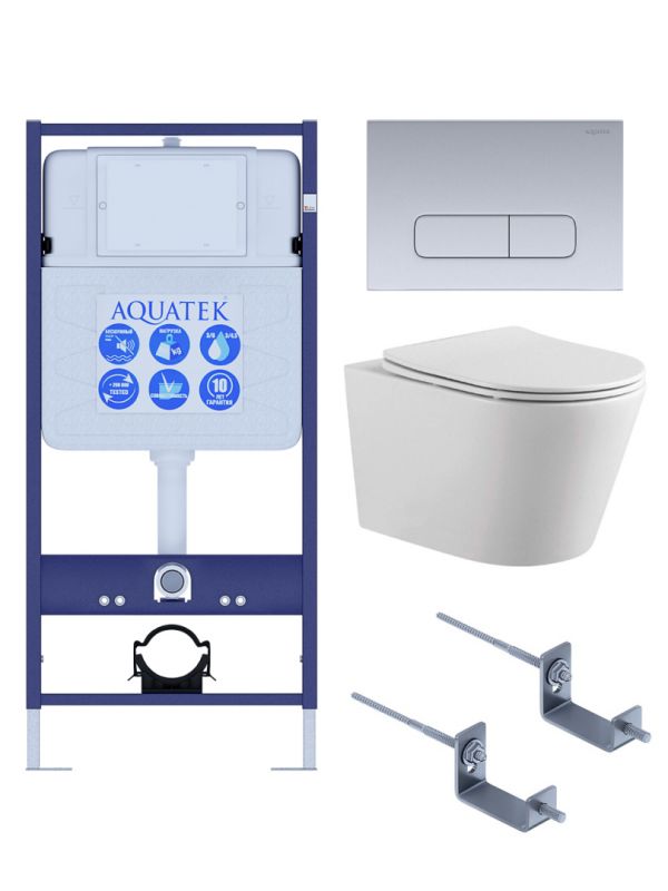 Комплект инсталляции с  подвесным унитазом и клавишей Aquatek SET AQUATEK ВЕГА-1905-014