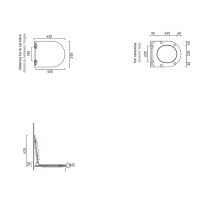 Cиденье для унитаза Catalano Zero 151200001 с микролифтом тонкое цвет белый глянцевый схема 2 Cиденье для унитаза Catalano Zero 151200001 с микролифтом тонкое цвет белый глянцевый схема 2