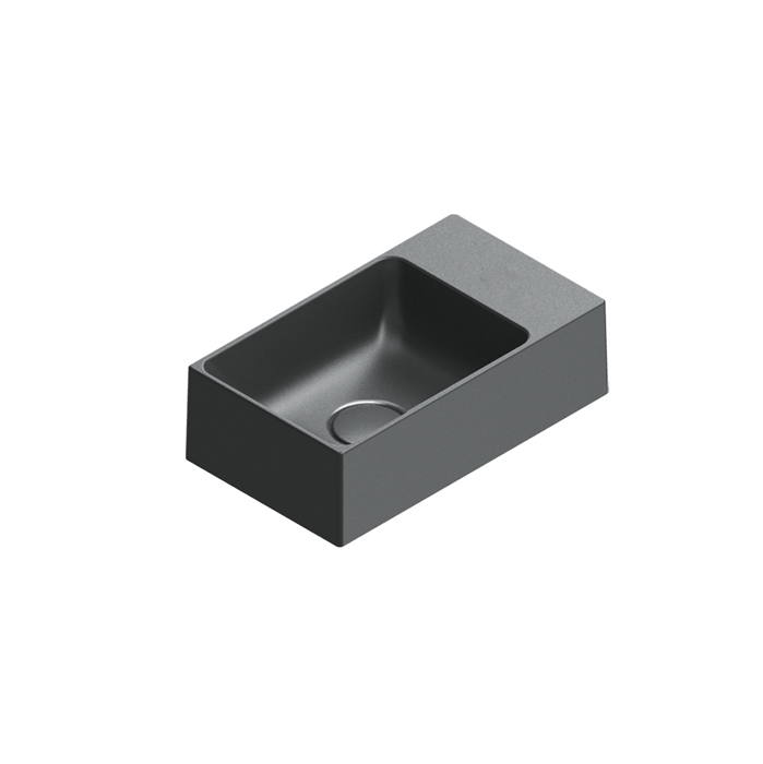 Изображение Раковина Catalano Premium 220410022 40x23 см без отверстий цвет черный матовый