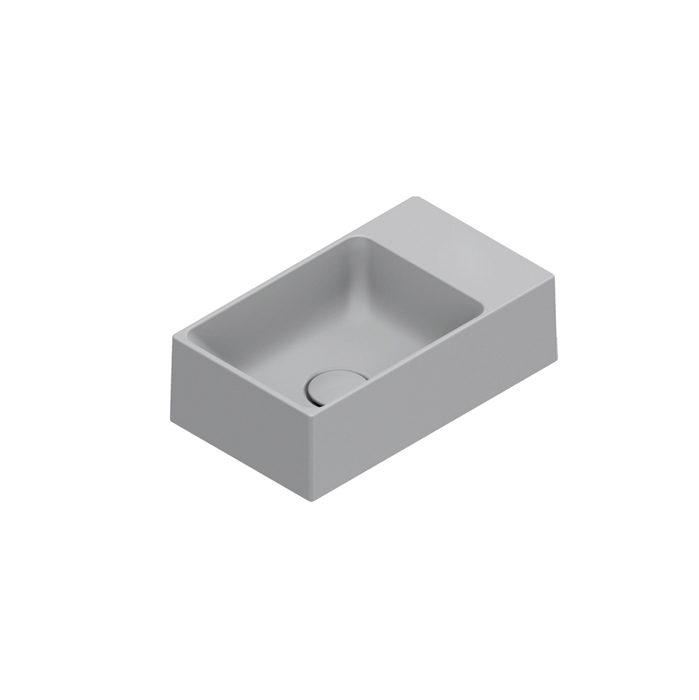 Раковина Catalano Premium 220410023 40x23 см без отверстий цвет Cemento Satinato