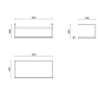 Металлическая консоль Catalano Premium/Green 258100022 100х43 см черная схема 2