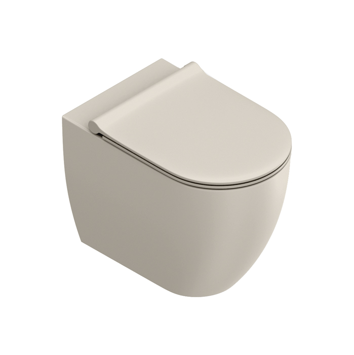 Унитаз напольный безободковый Catalano SFERA 514550001 55x35 см универс.слив смыв Tornado покрытие Cataglaze+ без крепежа ФОТО