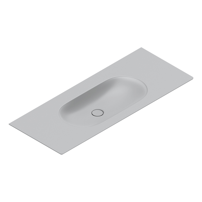 Изображение Раковина Catalano Sfera 521260023 125x50 см без отверстий цвет Cemento Satinato