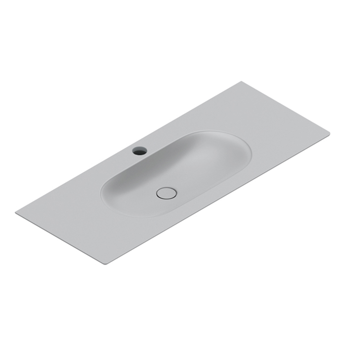 Изображение Раковина Catalano Sfera 521261023 125x50 см с 1 отверстием цвет Cemento Satinato