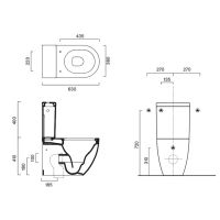 Бачок Catalano Sfera 533010001 цвет белый глянцевый схема 2