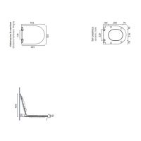 Сиденье Catalano Sfera 551500001 для унитаза моноблок с микролифтом цвет белый глянцевый схема 2