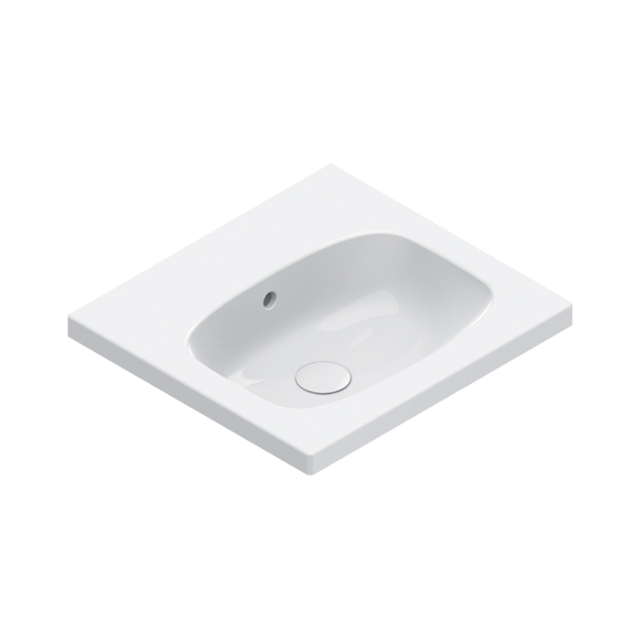 Изображение Раковина встраиваемая/подвесная Catalano Alvea 620500001 50x46 см покрытие Cataglaze+ цвет белый глянцевый