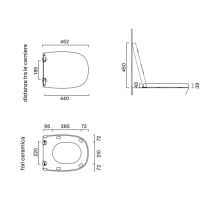 Сиденье для унитаза Catalano Alvea 651100001 с микролифтом быстросъемная цвет белый глянцевый схема 2