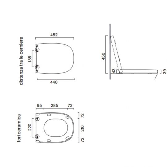 Сиденье для унитаза Catalano Alvea 651100001 с микролифтом быстросъемная цвет белый глянцевый схема 2