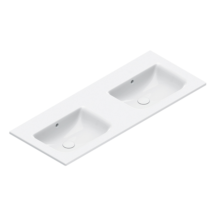 Изображение Раковина двойная Catalano Italy 721270001 125x50 см цвет белый глянцевый