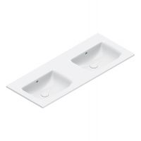 Раковина двойная Catalano Italy 721270001 125x50 см цвет белый глянцевый схема 1