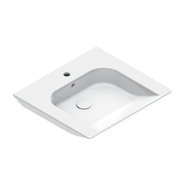 Изображение Раковина Catalano Comfort 920601001 60x55 см с 1 отверстием цвет белый глянцевый