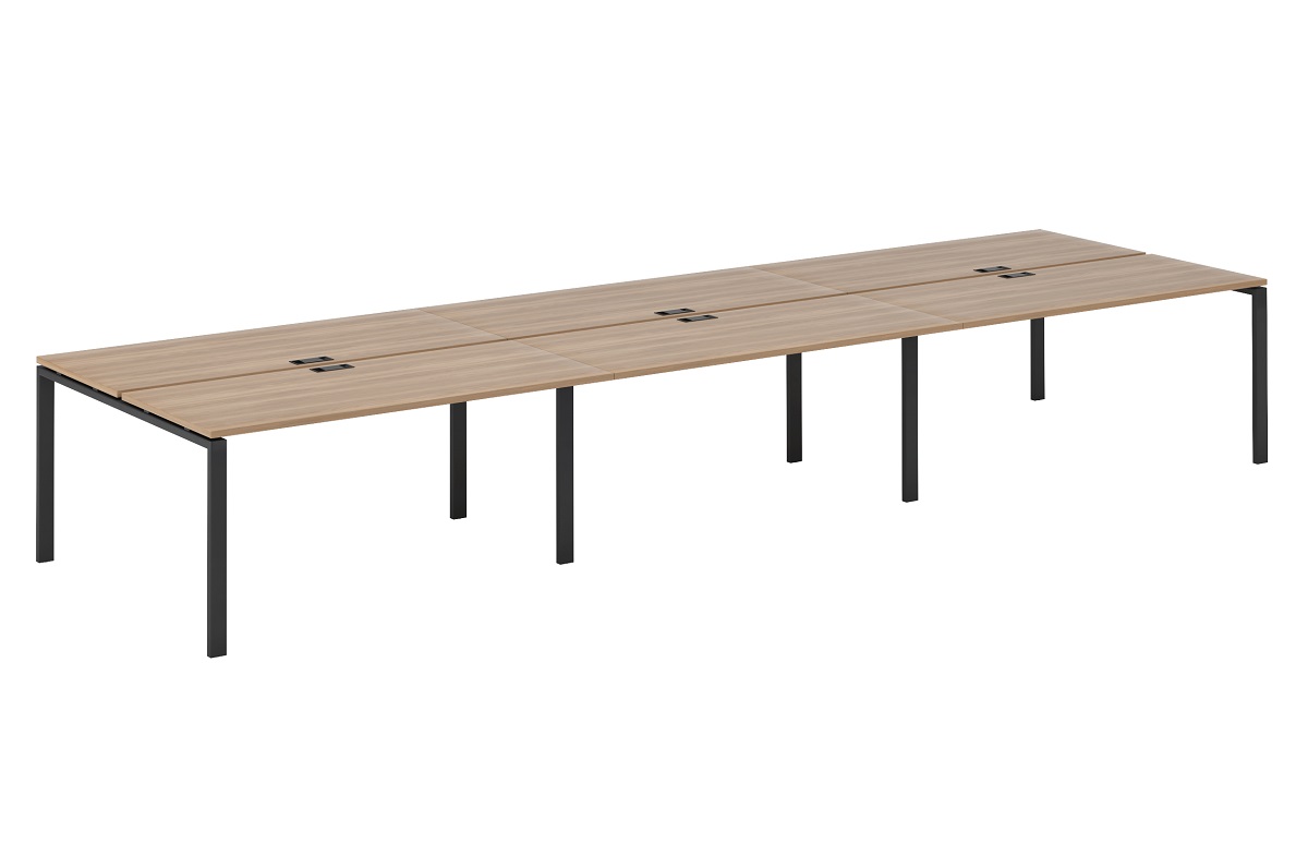 Рабочая станция на 6 мест на П образном м/к 60х30