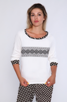 Женский домашний костюм с брюками 66 [темно-коричневый]