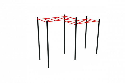 Кроссфит Рукоход двойной ЧсКр 4120х1310х2600