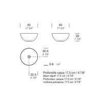 Раковина накладная NOORTH Milldue edition BOWL 45 45х45х20 см из CRISTALPLANT цвет белый матовый схема 2
