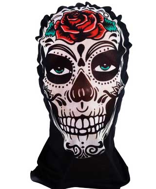 Маска тканевая  Череп с цветком