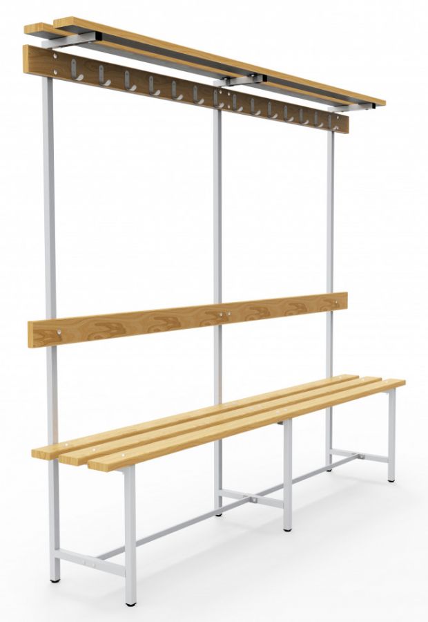 Скамья СВТ-9 (с крючками, полкой)