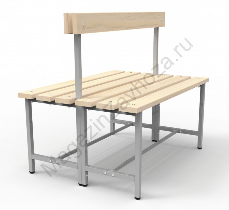 Скамья СТ-2(2) (двойная, со спинкой, с регулируемыми опорами)