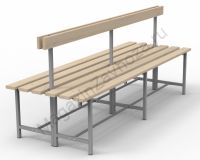 Скамья СТ-6(2) (двойная, со спинкой)