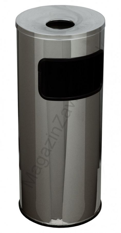 Корзина для бумаг с пепельницей К250НН хром