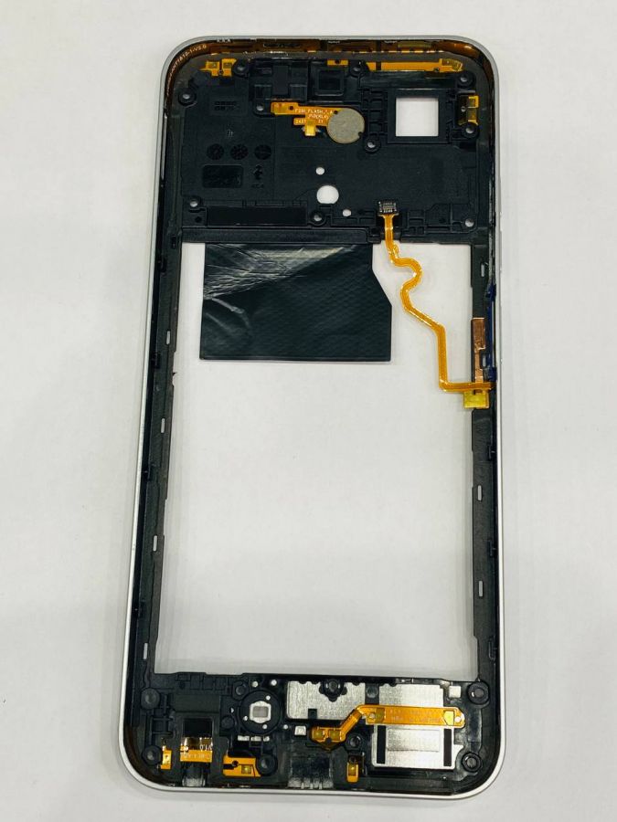 Tecno Spark Go 1 (средняя часть) оригинал с разбора с отпечатком пальцев  белый