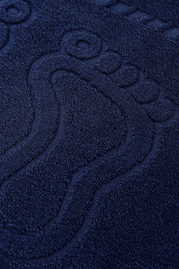 Комплект полотенец для ног махровое Софатекс 50 * 70 коврик ножки 2шт [синий]