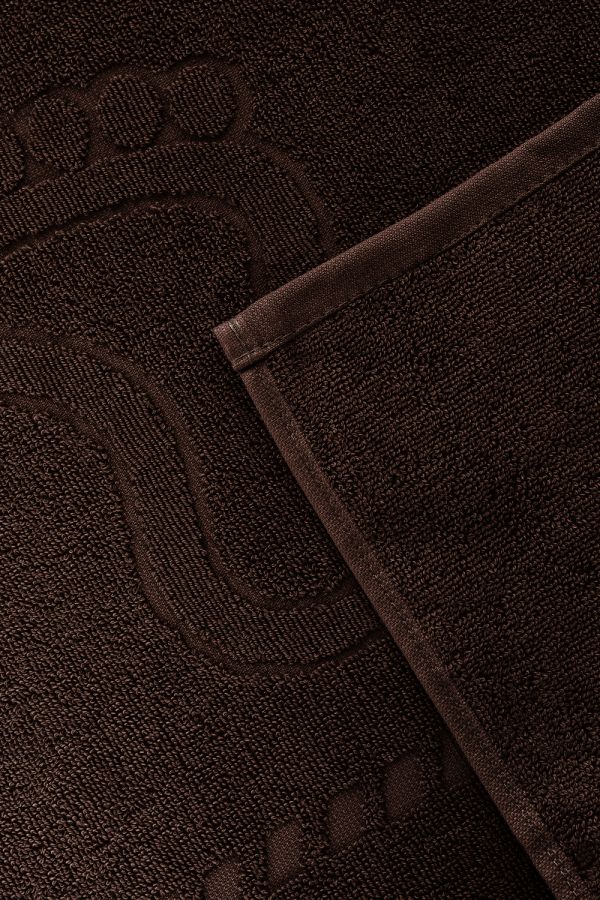 Комплект полотенец для ног махровое Софатекс 50 * 70 коврик ножки 2шт [молочный шоколад]