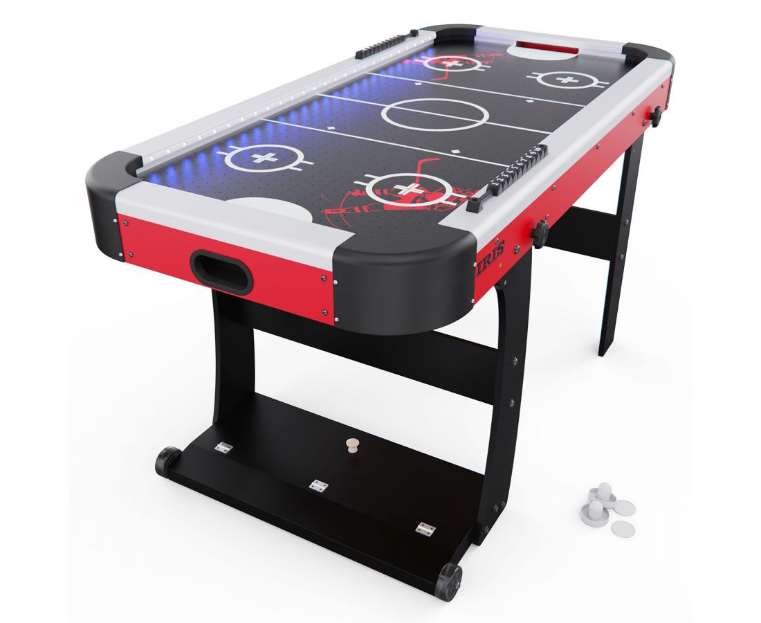 Игровой стол - аэрохоккей DFC IRIS 153 х 76 см, с подсветкой, складной