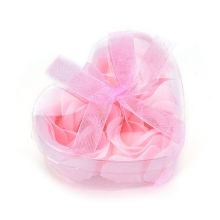 Набор подарочный 3 мыльных розы 8х6 см. РОЗОВЫЕ ОПТОМ