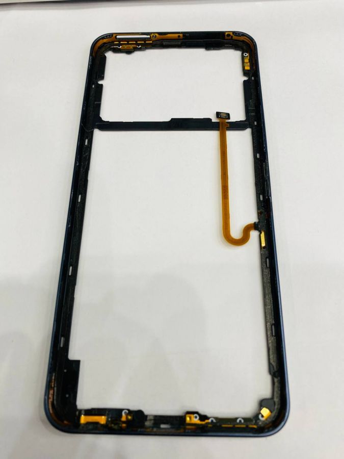 VIVO Y22 рамка (средняя часть) синяя оригинал (снятая) потёртости с отпечатком пальца